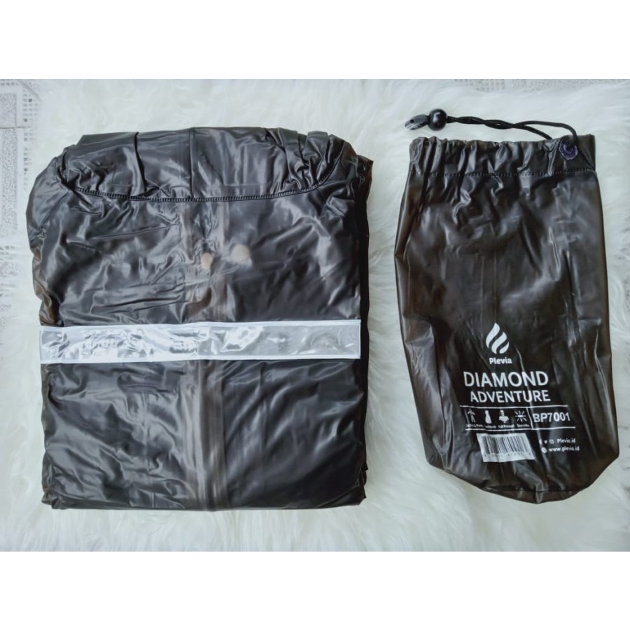 Jas Hujan Stelan Jaket Celana Transparan Jas Hujan Plevia Diamond Backpack 7001