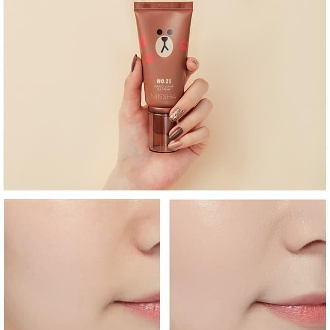 06KE MISSHA M PERFECT COVER BB CREAM 50ML LINE EDITION BROWN - LIGHT BEIGE 1H48