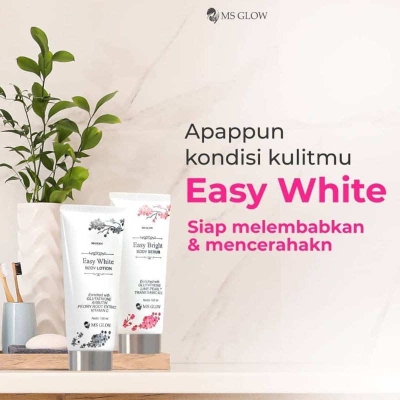 Easy White Body Series MS Glow / Body Lotion MS Glow / Lotion pemutih / Hand body parfum