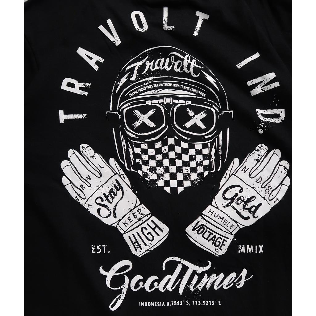 Tshirt - Masked - Black - Hitam - Kaos - Travolt