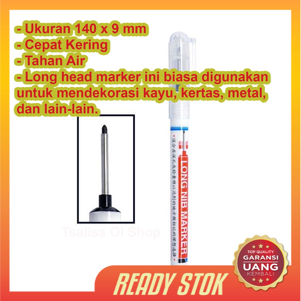 

GANA Spidol Serbaguna Long Head Marker Waterproof - LH100