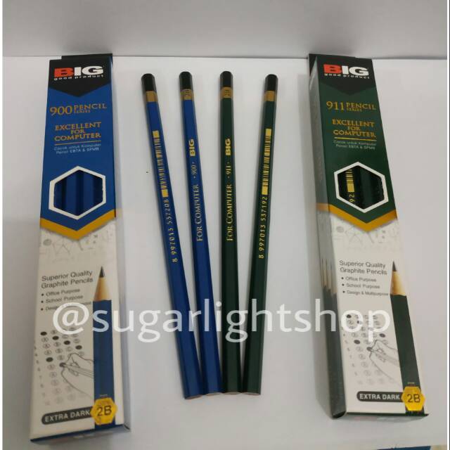 

Pensil 2B Big 900 dan 911 (Isi 1 lusin: 12pcs)