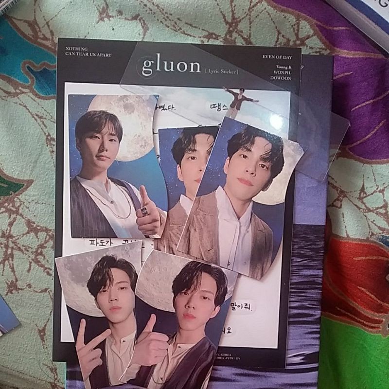 ALBUM ONLY GLUON DAY6 EOD EVEN OF DAY, BOOKMARK WONPIL, PC WONPIL, PC DOWOON, PC UNIT, PC YOUNGK