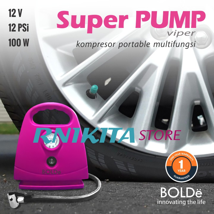 BOLDe SUPER PUMP - Pompa Ban Kompressor Portable