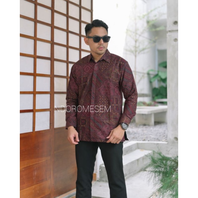 Batik sekarjagad merah katun halus full furing