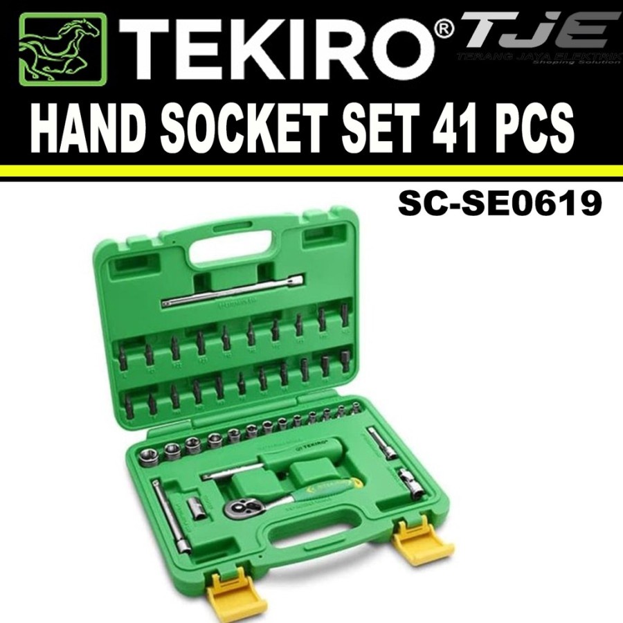 TEKIRO SC-SE0619 - KUNCI SOCK 41 PCS PER SET 6 PT 4 - 14 MM