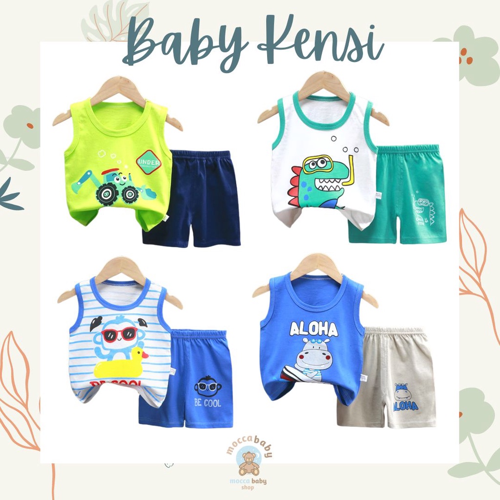 MBSS - SET KENSI Setelan Anak Bahan Kaos Tanpa Lengan Berkualitas Import / Kensi-B