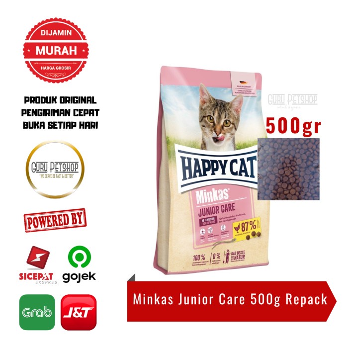 Happy Cat Minkas Junior Care 500gr / Makanan Kucing Minkas Junior