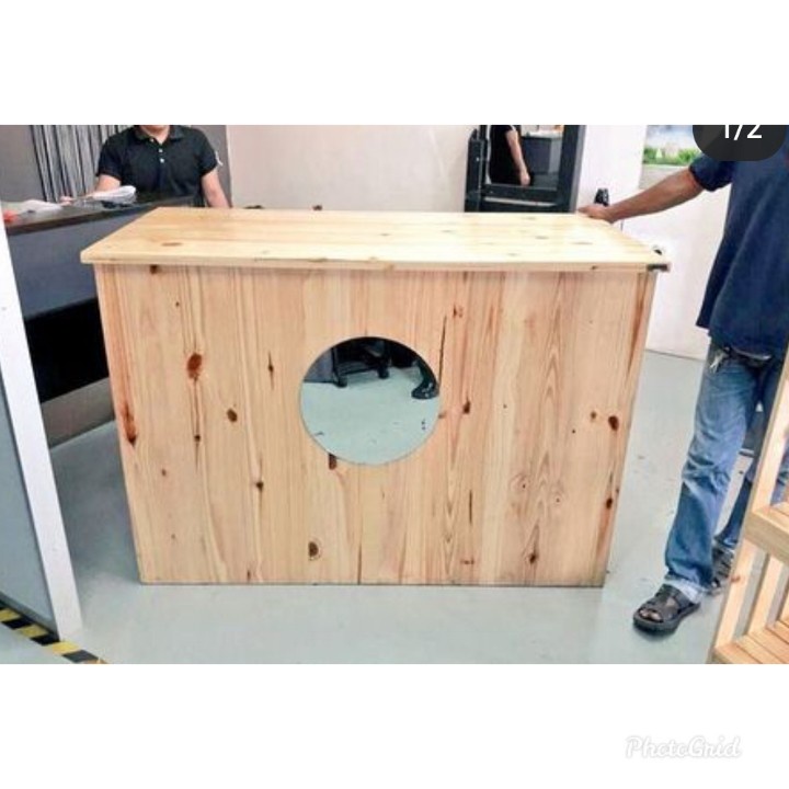 Meja Kasir Meja Resepsionis Meja Bar meja drawer Jati Belanda Cleargloss