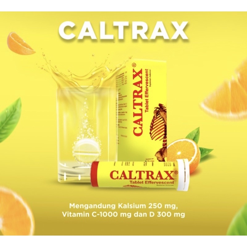 Caltrax effervescent tube 10 tablet ( multivitamin tulang dan imun )