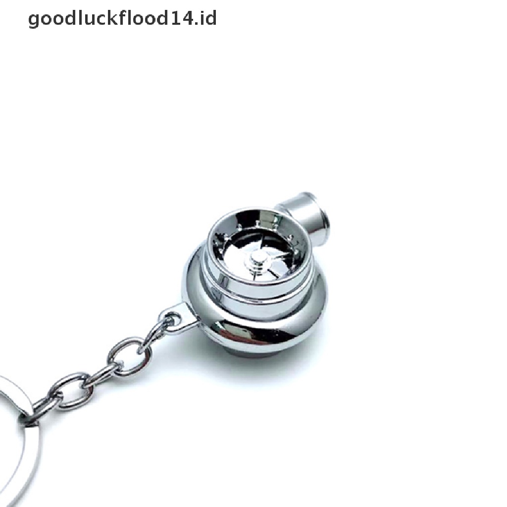 [OOID] Chrome Metal TURBO Charger Keychain Keyring, NO PLASTIC! Spinning Compressor! ID