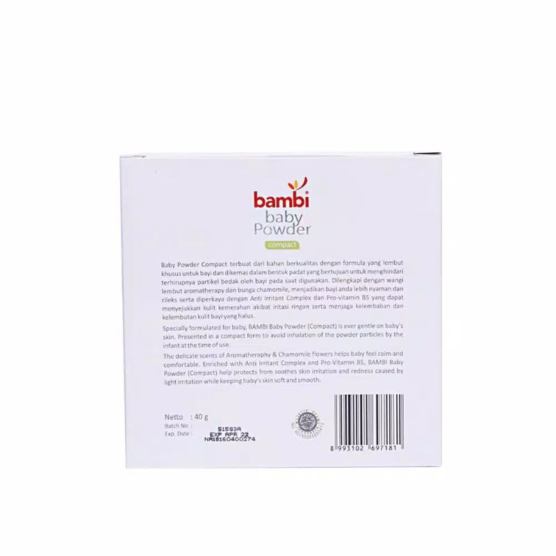 Bambi Baby Powder Compact Refill 40gr