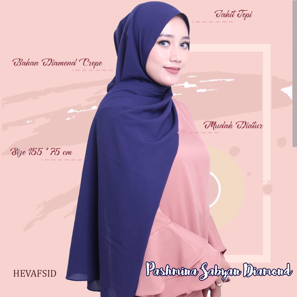 Pashmina Sabyan Diamond // Real pict sesuai gambar