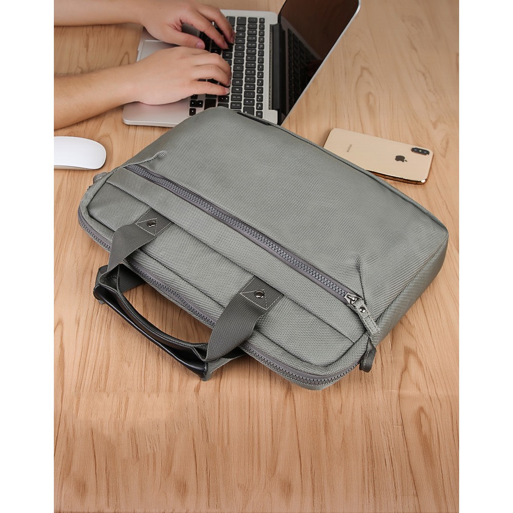 Tas Laptop Selempang Cartinoe Briefcase Grey Series 13 14 inch