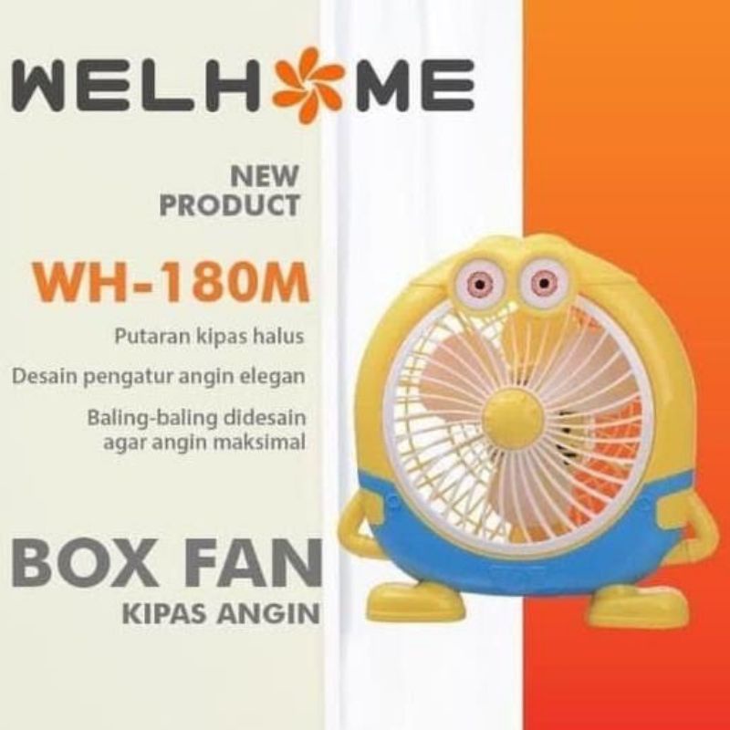 KIPAS KARAKTER WELHOME 10INC KIPAS BOXFAN WELHOME BOXFAN KARAKTER WELHOME 10 inch