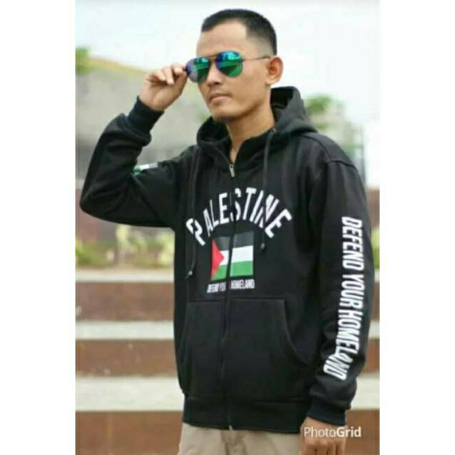 Jaket palestina hoodie pria wanita