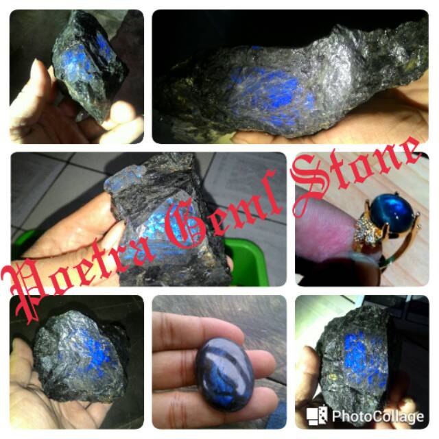 NATURAL LABRADOR BLUE OCEAN / LABRADORITE KLEP BIRU HQ