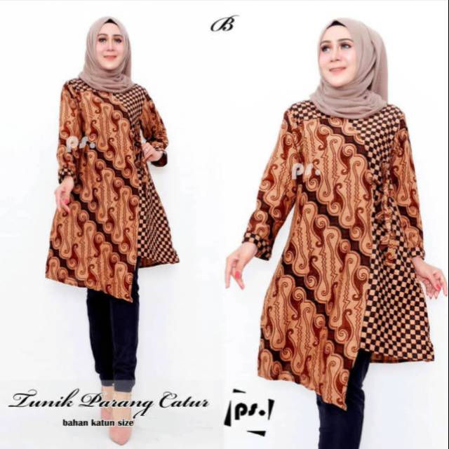 Baju wanita murah Tunik batik murah