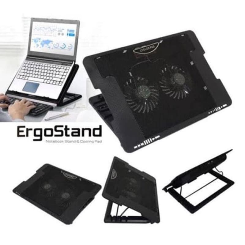 M-tech Ergostand CP03 Laptop Cooling Pad Kipas Fan Coolingpad Notebook