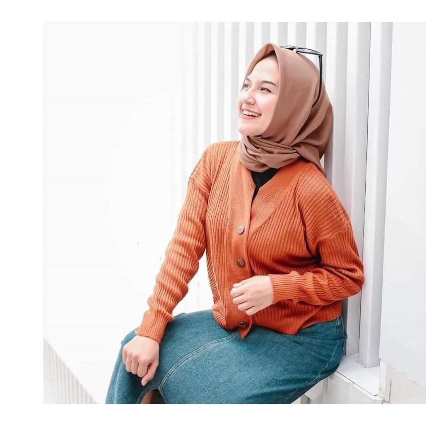 zelline official cardigan rajut willy crop