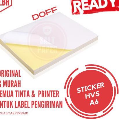 

Kertas Stiker HVS A6 - 1 pack isi 500 lbr / Kertas Stiker LabelStok(A46B57)