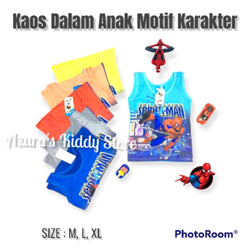 3pcs Singlet Anak Cowok / Kaos Dalam Anak Laki-laki / Kaos Dalam Anak Cowok KARAKTER