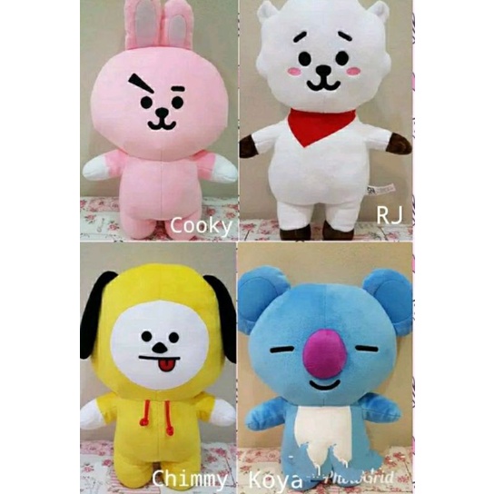 PROMO BONEKA BTS  JUMBO BERDIRI // BONEKA BTS Cooky Tata Chimmy Van Koya / BONEKA UKURAN L / MODEL BERDIRI