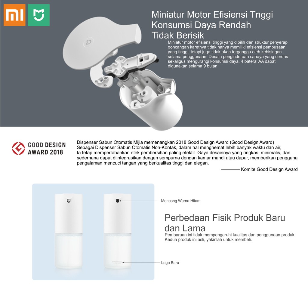 XIAOMI SOAP DISPENSER SABUN OTOMATIS XIAOMI MIJIA PENCUCI TANGAN OTOMATIS PORTABLE TEMPAT SABUN