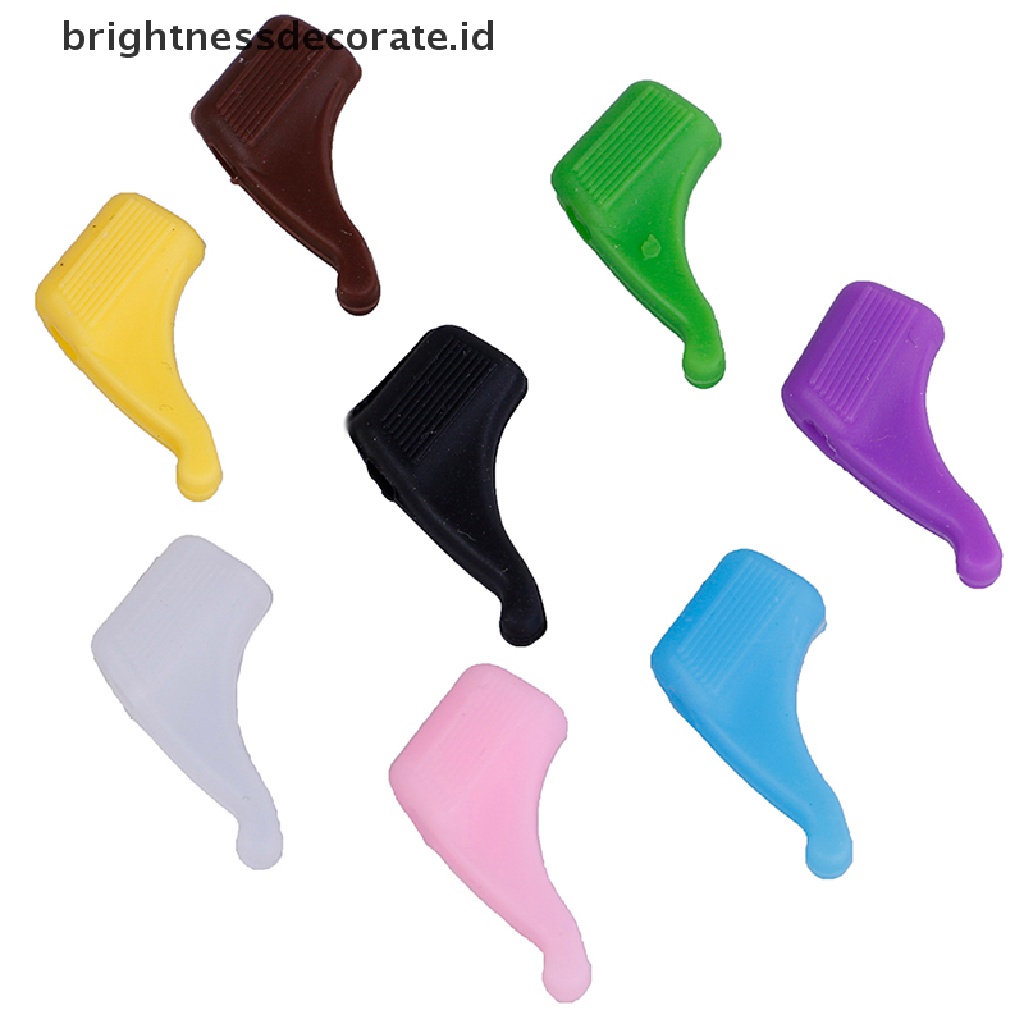 8pcs Kait Telinga Kacamata Bahan Silikon Anti Slip