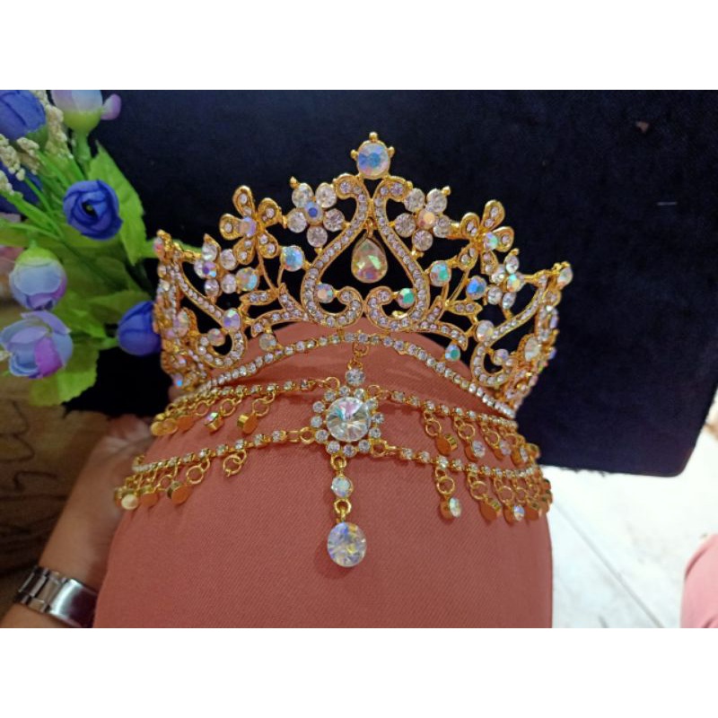 MAHKOTA PENGANTIN  BERJURAI  FUL MATA DASAR GOL