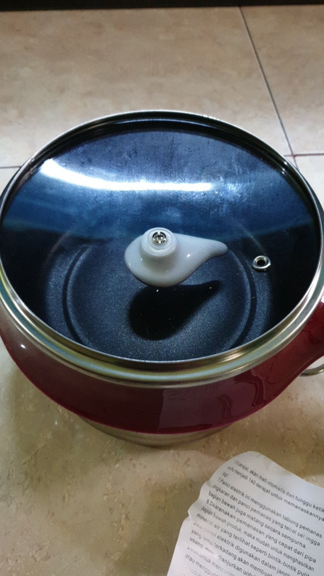 Panci Elektrik 18cm Lapisan Keramik / Electric Fry Pan / Multifunctional Electric Fry Pan, Shenar