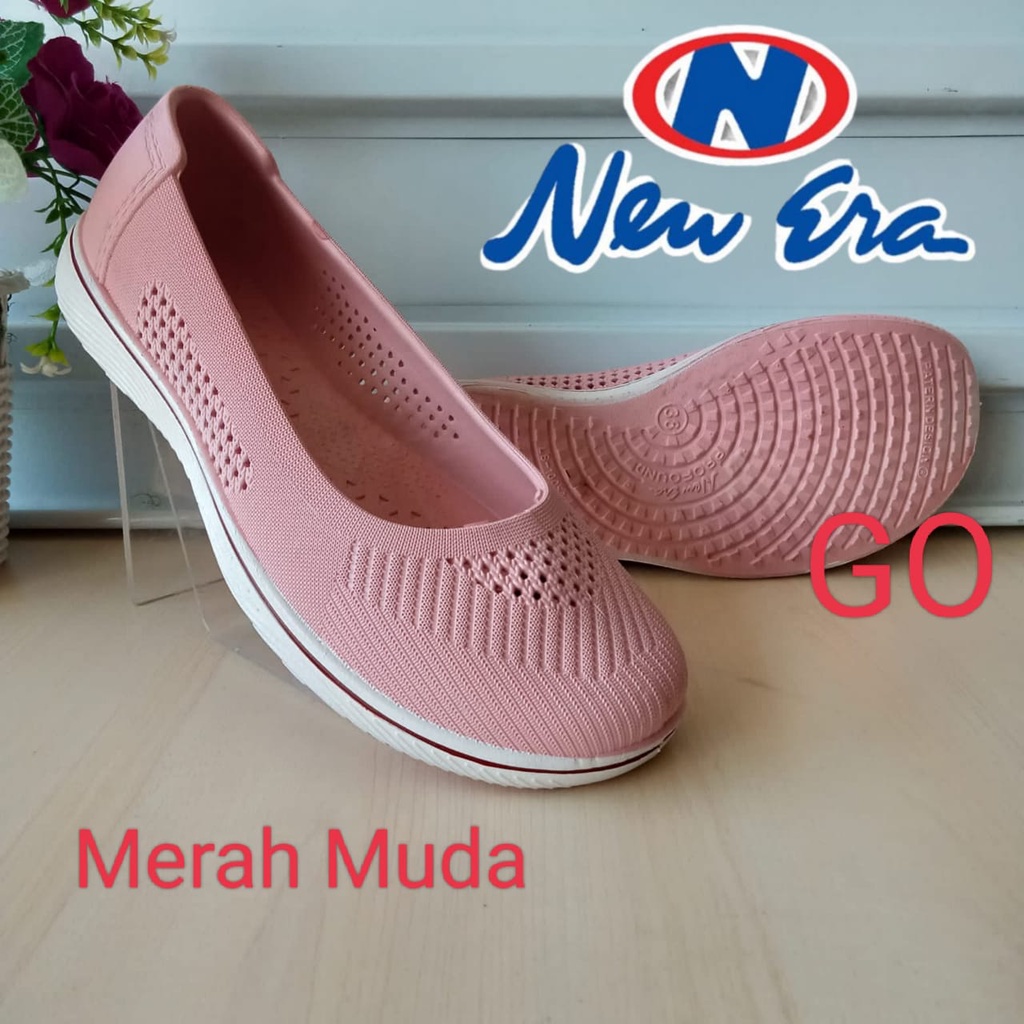 gos NEW ERA LB 10054 Sepatu Slip On Wanita Karet TERBARU Original Murah