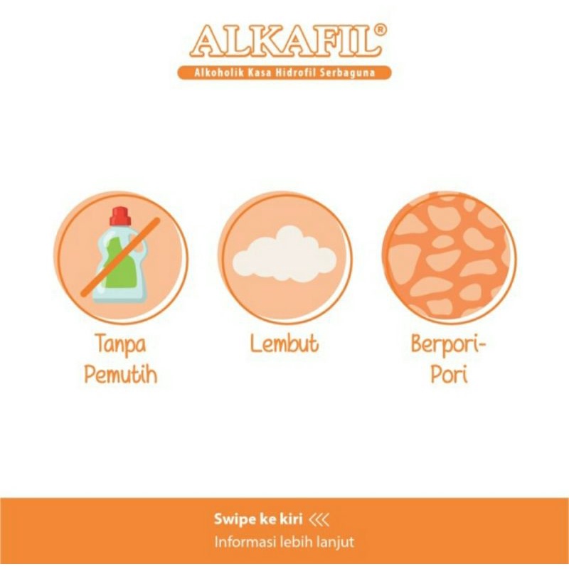 ALKAFIL Kasa Alkohol Hidrofil Tali Pusar Bayi Isi 16 sachet Alcohol Wipes