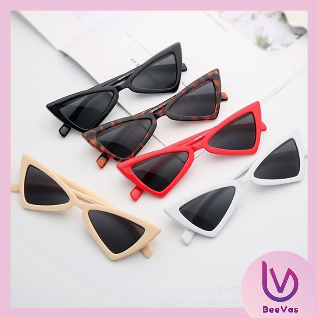 BV.ID KC174 KACAMATA WANITA HITAM WANITA MODEL KOREA ULZZANG RETRO CAT-EYE SEGITIGA COD