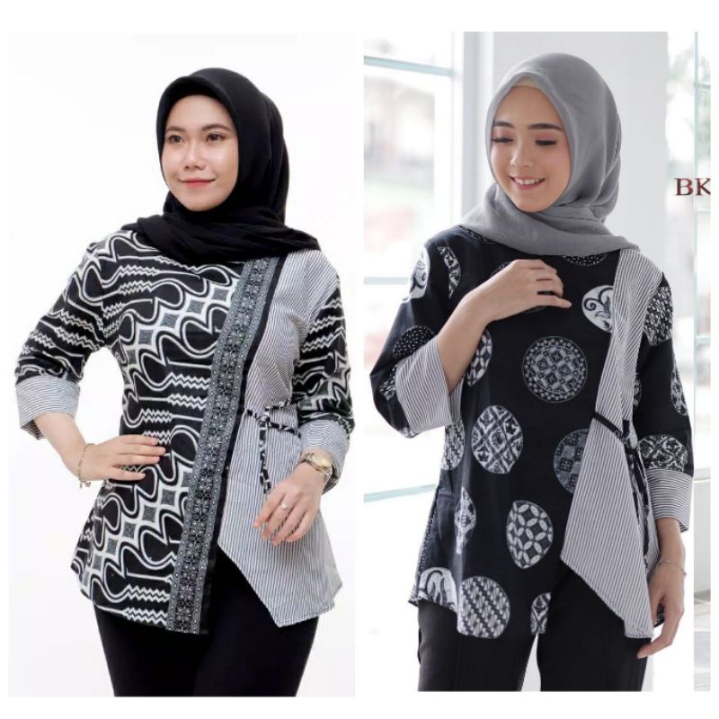 BAJU BATIK WANITA MODERN MONALISA GENES M,L,XL asli PEKALONGAN