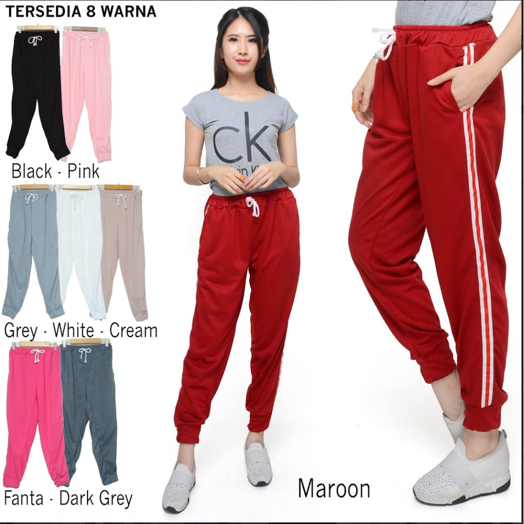 Celana Jogger List Rewind / Jogger List Rewind Cewe Cowo
