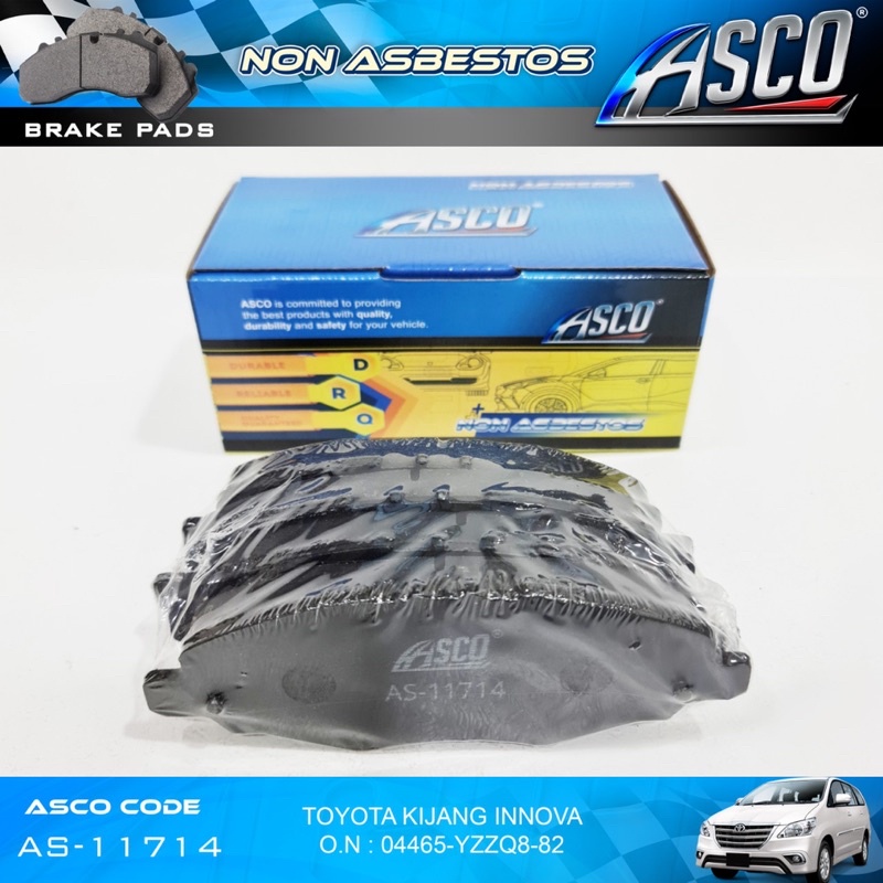 Brake Pad  Kampas Rem Depan Set Kijang Inova ASCO AS-11714