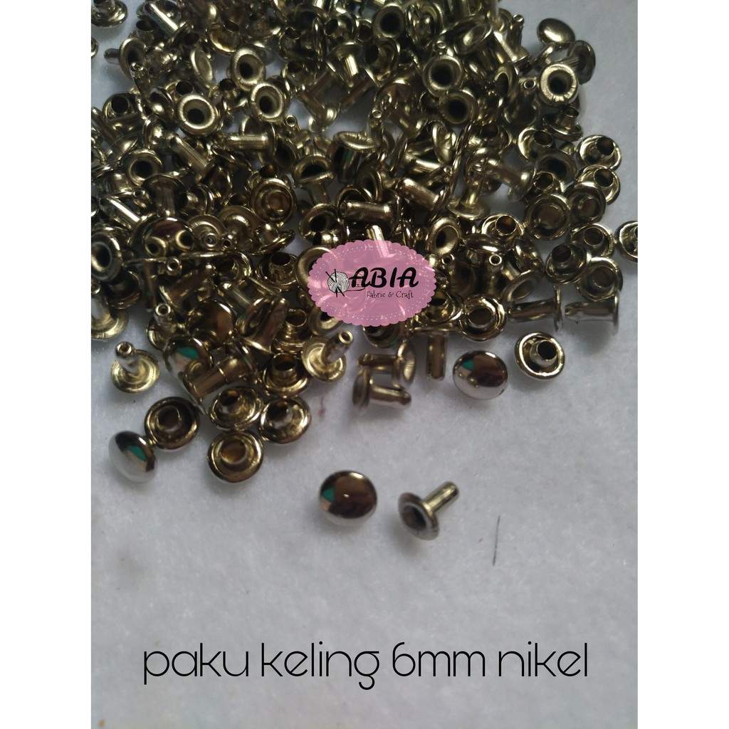 paku keling / paku centang / paku gepeng 6mm nikel