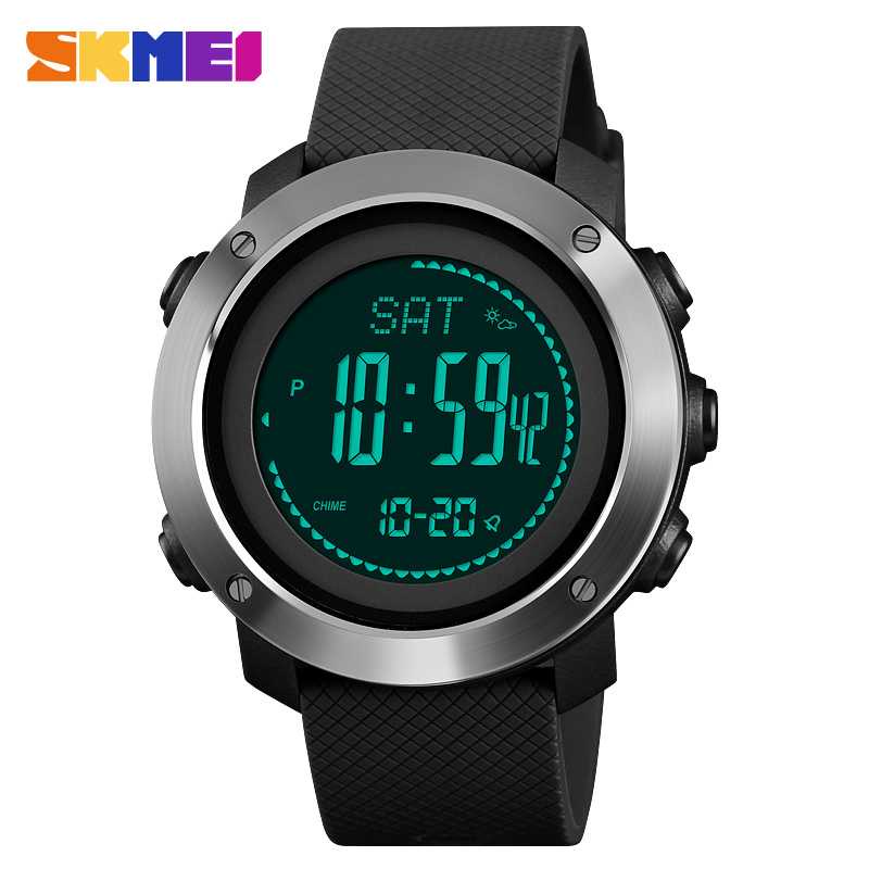 SKMEI Jam Tangan Digital Sporty Pria Pedometer Calorie Compass - 1418