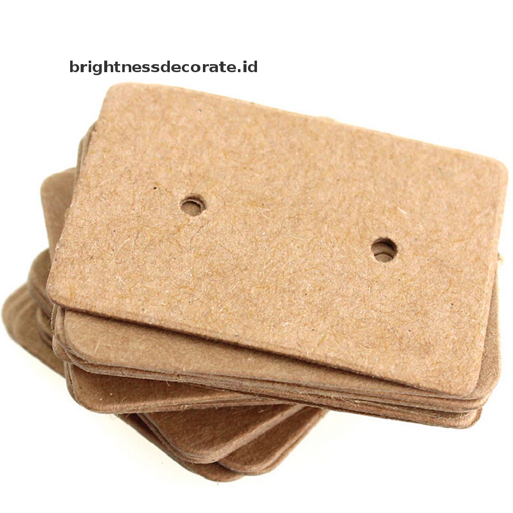 [birth] 100pcs Professional Type Earring Ear Studs Holder Display Hang Kraft Cards Paper [ID]