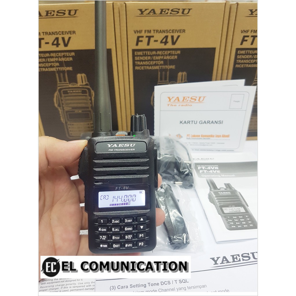 RADIO HT YAESU FT 4V FT4V FT-4V VHF ORIGINAL GARANSI RESMI MURAH