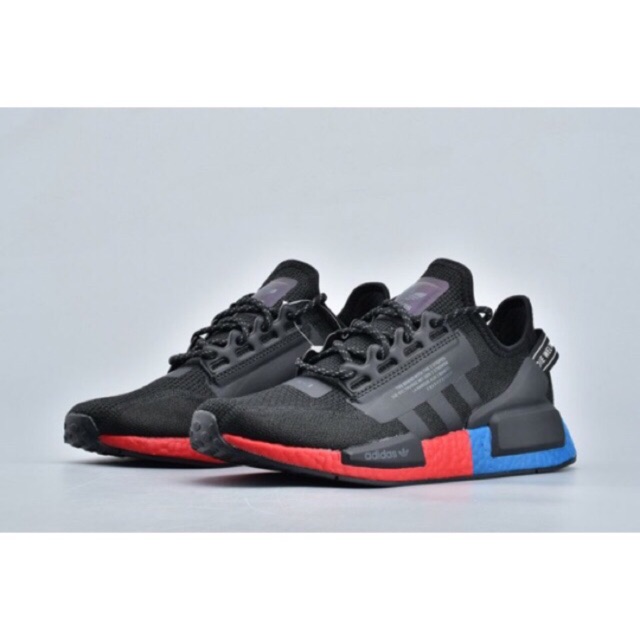 Adidas NMD Xr1 PK AND Primeknit Core Black White Red Blue Boost