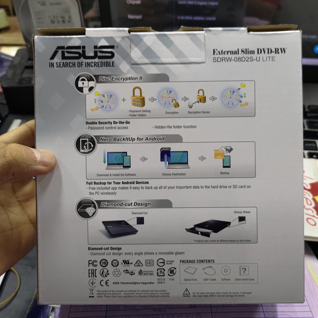 DVDRW External Asus USB SDRW-08D2S-U Lite