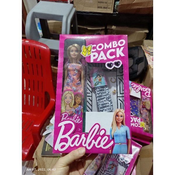 Mainan boneka Barbie combo pack