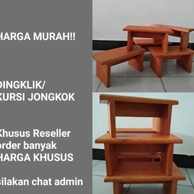 - S0B DINGKLIK / KURSI JONGKOK / KURSI KECIL KAYU Jangan Ketinggalan order.. -