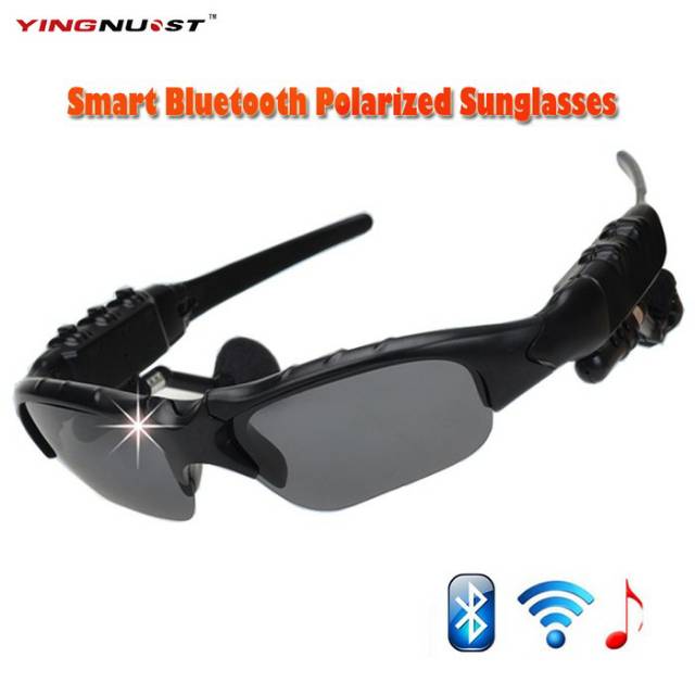 Promo Best Seller Kacamata Gaya Bisa Bluetooth Wireless Mp3 Setreo Headset Sunglasses Hitam