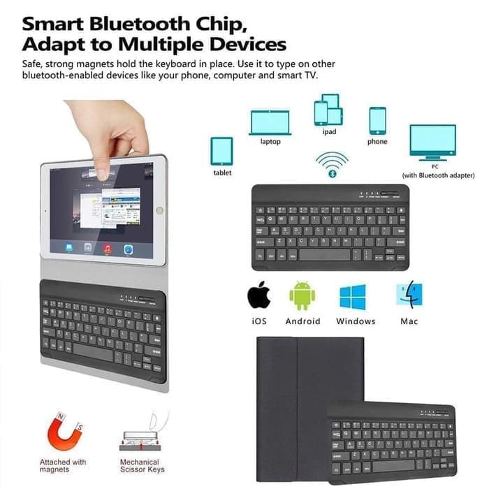 Flip Cover Bluetooth Keyboard Magnetic ipad 5 6 air pro 9.7 case