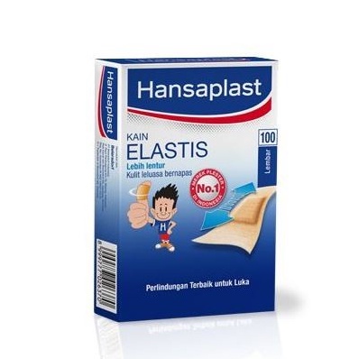 HANSAPLAST PLESTER PER BOX Ukuran Jumbo Biasa Kain Elastis Isi 100 50 Lembar P3K Perban Luka