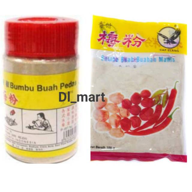 

Bumbu buah cap Elang / Bumbu buah pedas Kiamboy / Garam Buah / Bumbu Buah Manis Cap Elang / Kiamboy