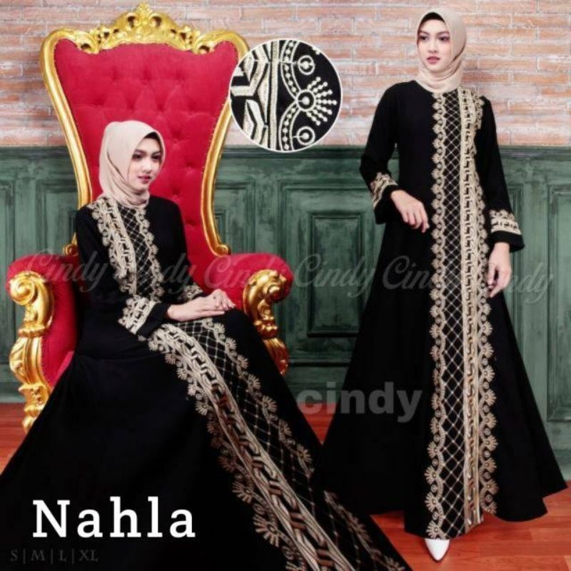 Abaya Turkey Abaya Bordir | MOTIF LAIN GESER | Abaya Turki Abaya Hitam